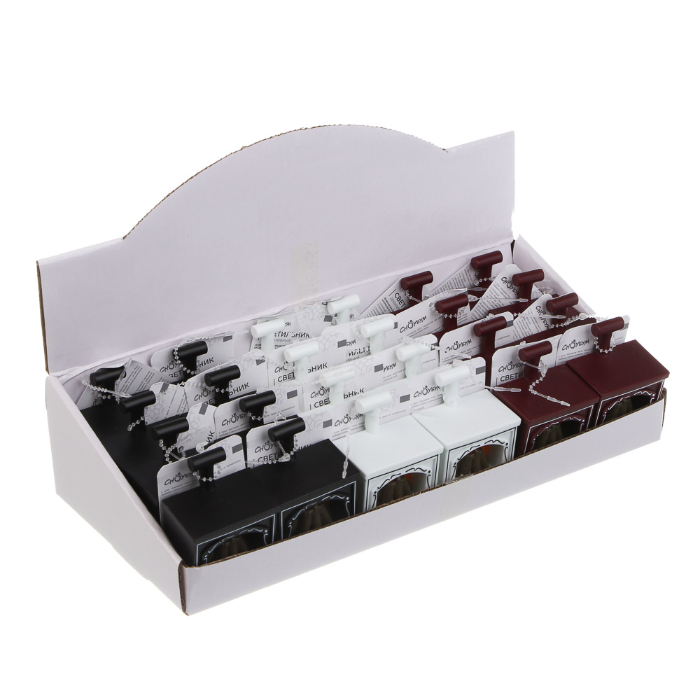 СНОУ БУМ Светильник декоративный LED в виде камина, 4,9x3,2х6,9см, PP, 3хAG10, 1 режим, 3 дизайна - #10