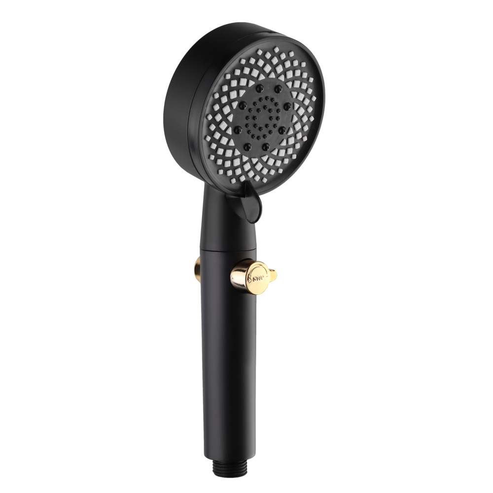 RAIN Лейка для душа, 5 режимов, кнопка, 85мм, черная - #1