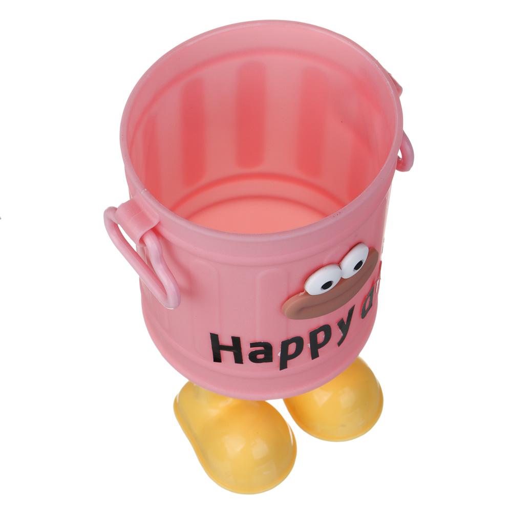 Подставка для ручек и карандашей с ножками, глазами и наклейками, 15x9см, пластик, 3 дизайна - #8