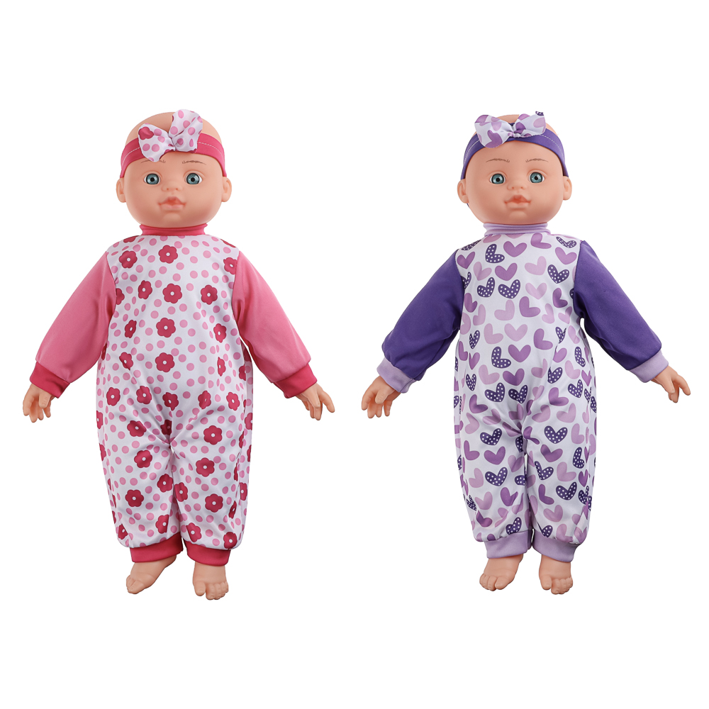 ИГРОЛЕНД Пупс мягкое тело, звук, 45 см, пластик, полиэстер, 3хAG13, 4 диз. - #1