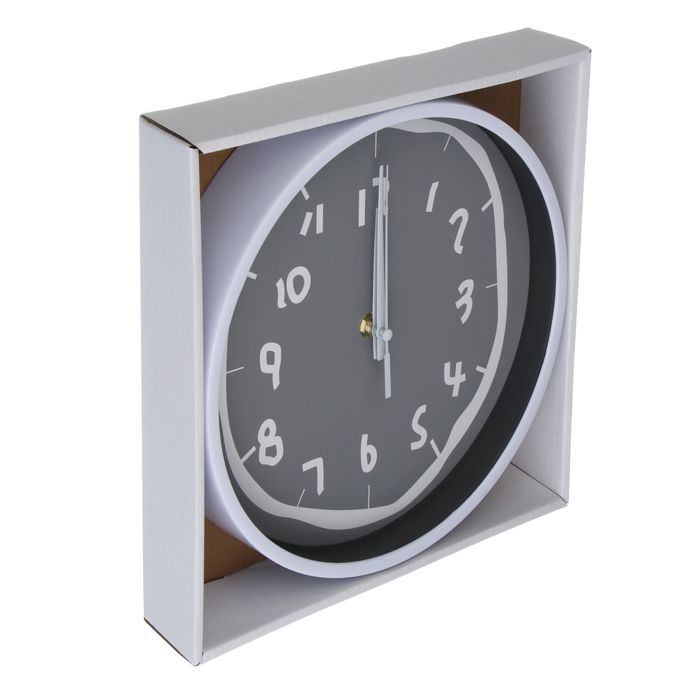 Часы настенные тм LADECOR CHRONO круглые, 24x24x4 см, пластик, стекло, 1хАА, арт.1 - #5