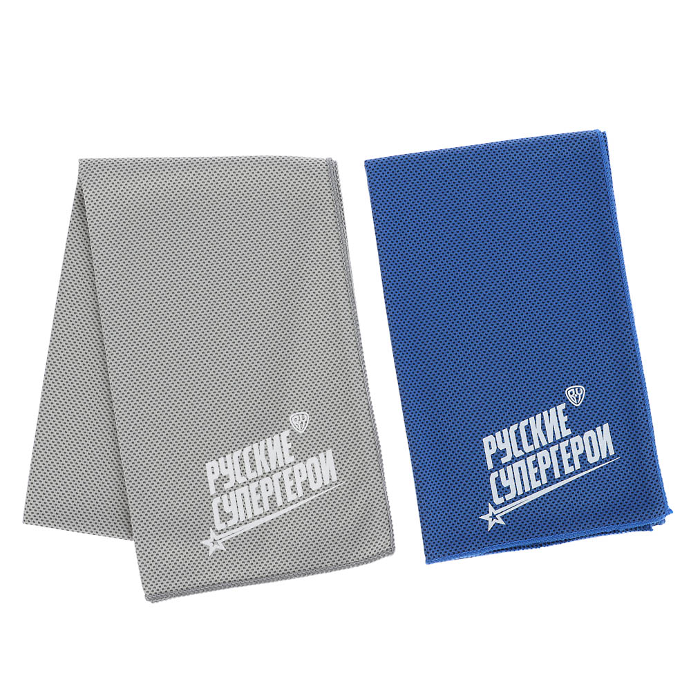 Полотенце спортивное тм BY Русские Супергерои 100х30 см, полиэстер - #1