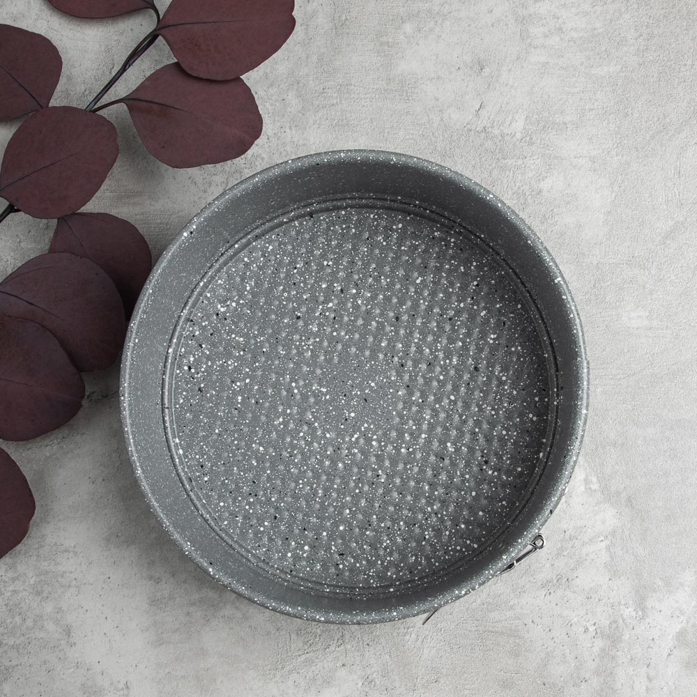 SATOSHI Буко Форма для выпечки круглая разъемная, угл.сталь, 24х6,5см, антиприг. покрытие "Мрамор" - #11