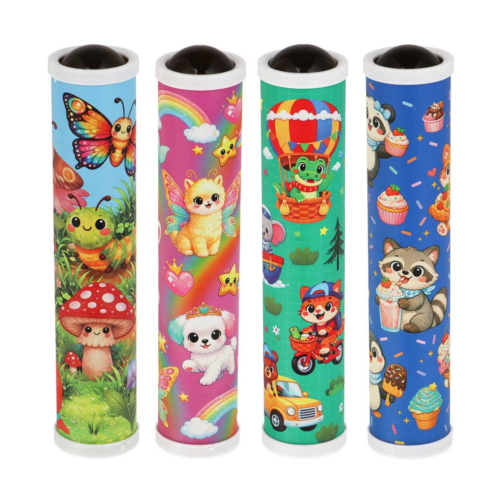 Калейдоскоп, бумага, стекло, пластик ABS, 18х4см, 4 дизайна - #1