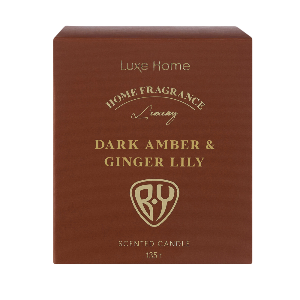 BY Свеча ароматизированная Luxe Home, 135гр., White Musk&Warm Vanilla,Black leather,Velvet Rose,Dark - #11