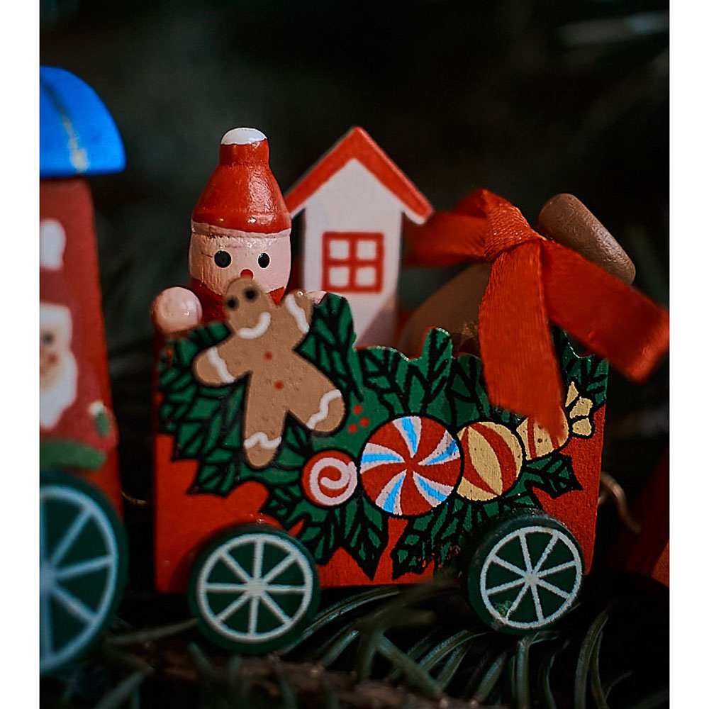 Сувенир деревянный Сноубум Паровозик новогодний, 22,5x7,5x3 см - #6