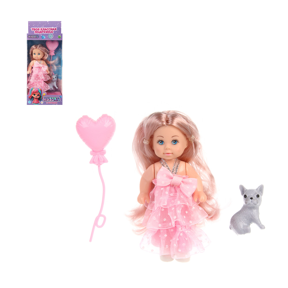 ИГРОЛЕНД Кукла 11,5 см с шариком, 8х4,5х17,4 см, ABS, PVC, микс видов - #1