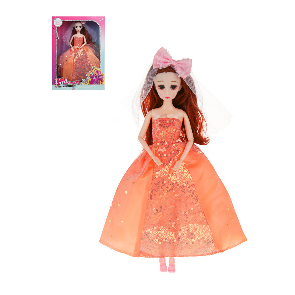 Кукла шарнирная в нарядном платье, 29 см, пластик, PVC, тм ИГРОЛЕНД - #1