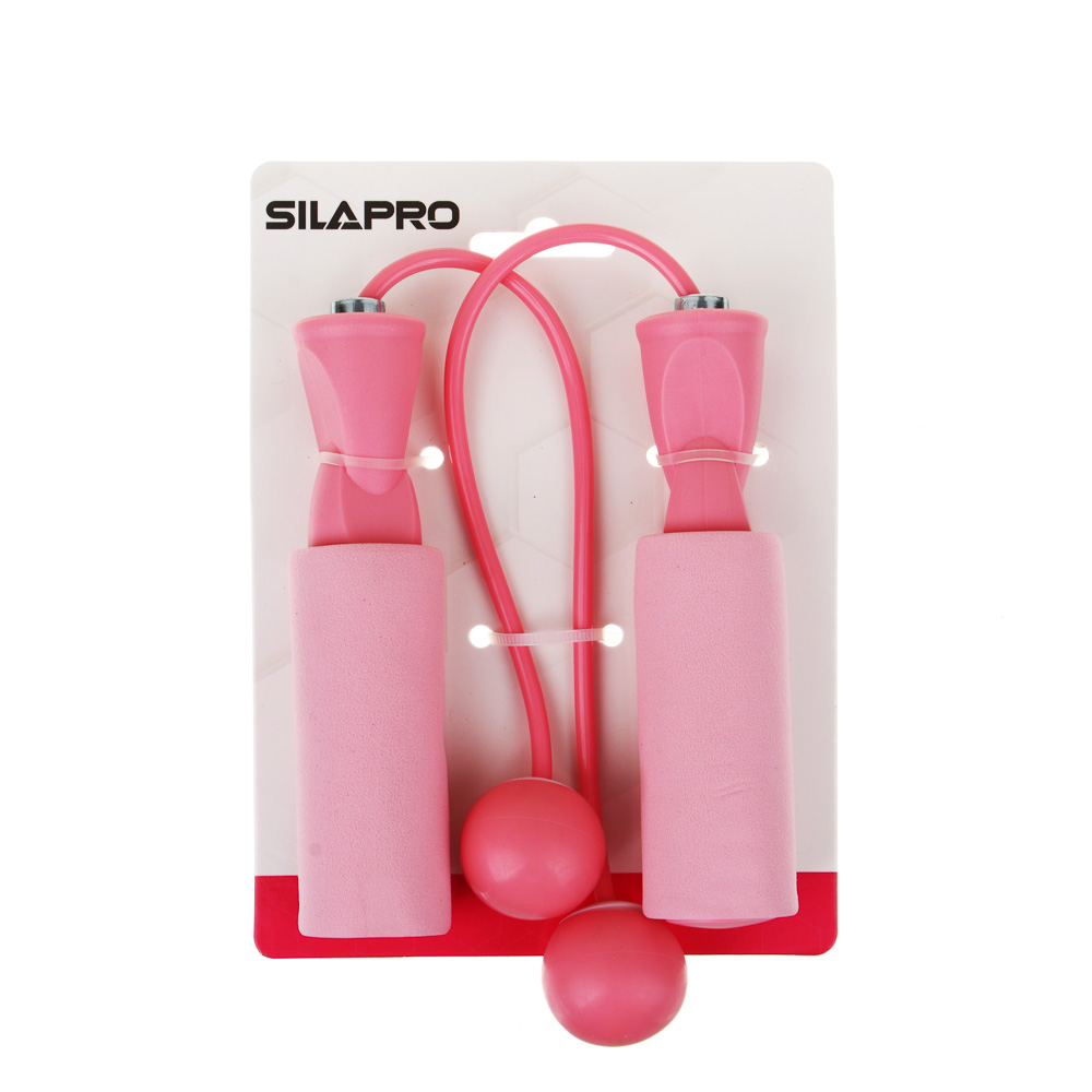 SILAPRO Беспроводная скакалка d4.5мм, утяжелители d3.2см, 608Z, PP, PVC, NBR, 3 цвета - #6