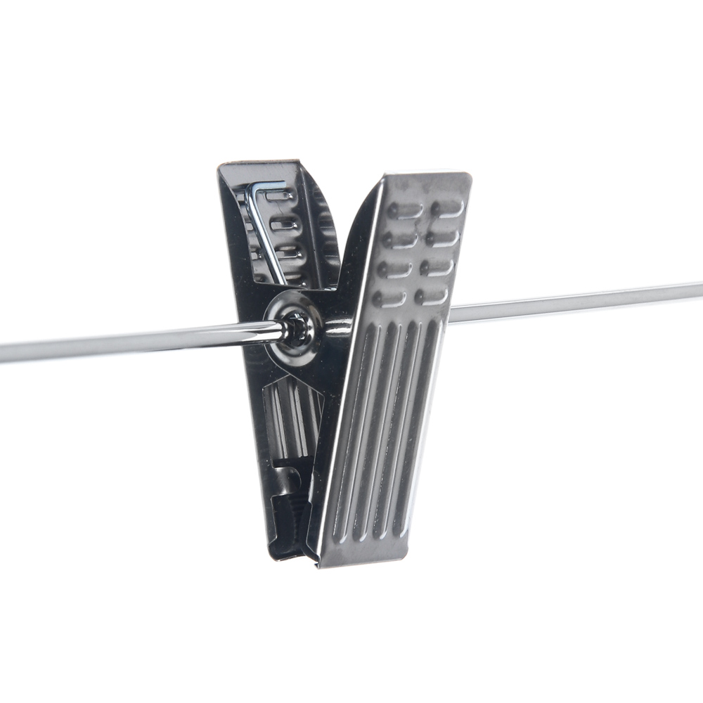 Вешалка для одежды тм VETTA, 45см деревянная с зажимами, хром, цвет светлое дерево - #5