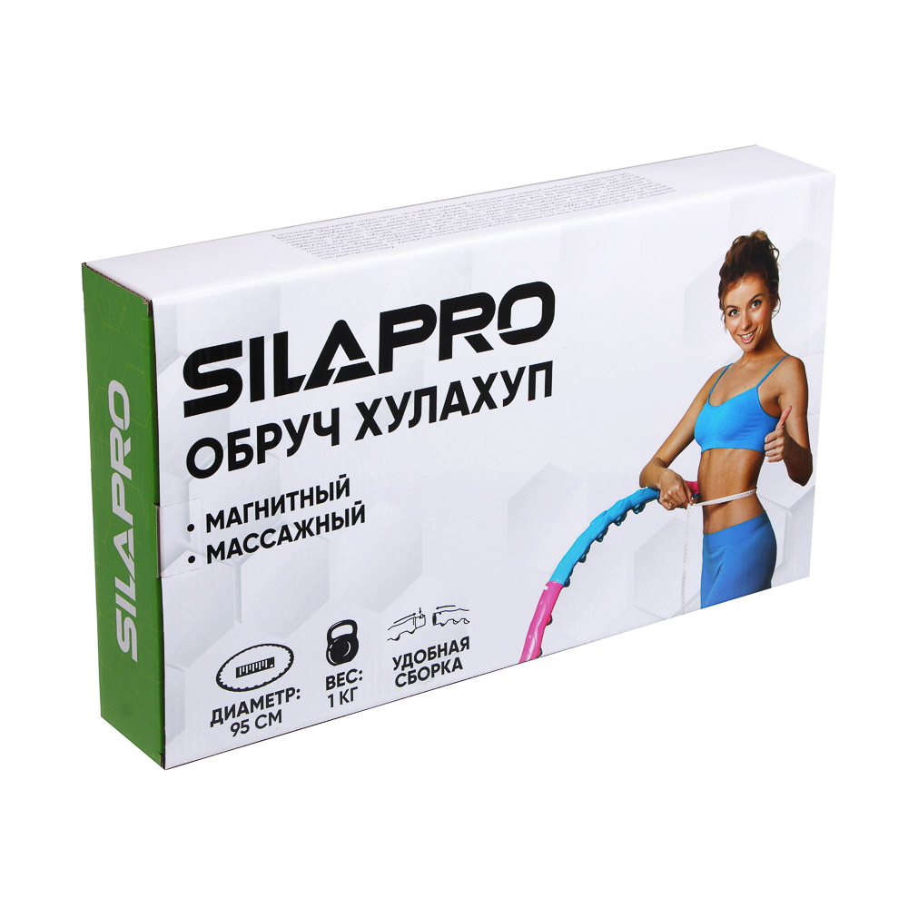 SILAPRO Обруч Хула Хуп, магнитный, массажный, 95см, 1кг - #4