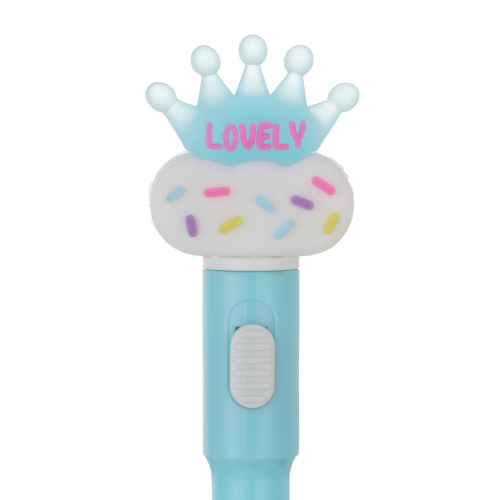 Ручка шариковая синяя 0,7мм, с LED подсветкой "Корона", 2 вида - #5