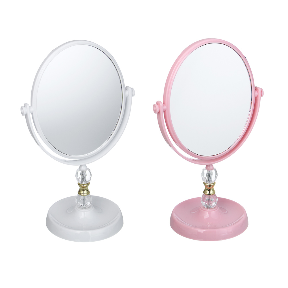 ЮНИLOOK Беатрис Зеркало настольное с декором, пластик, стекло, высота 29см, 17х14см, 2 цвета - #1