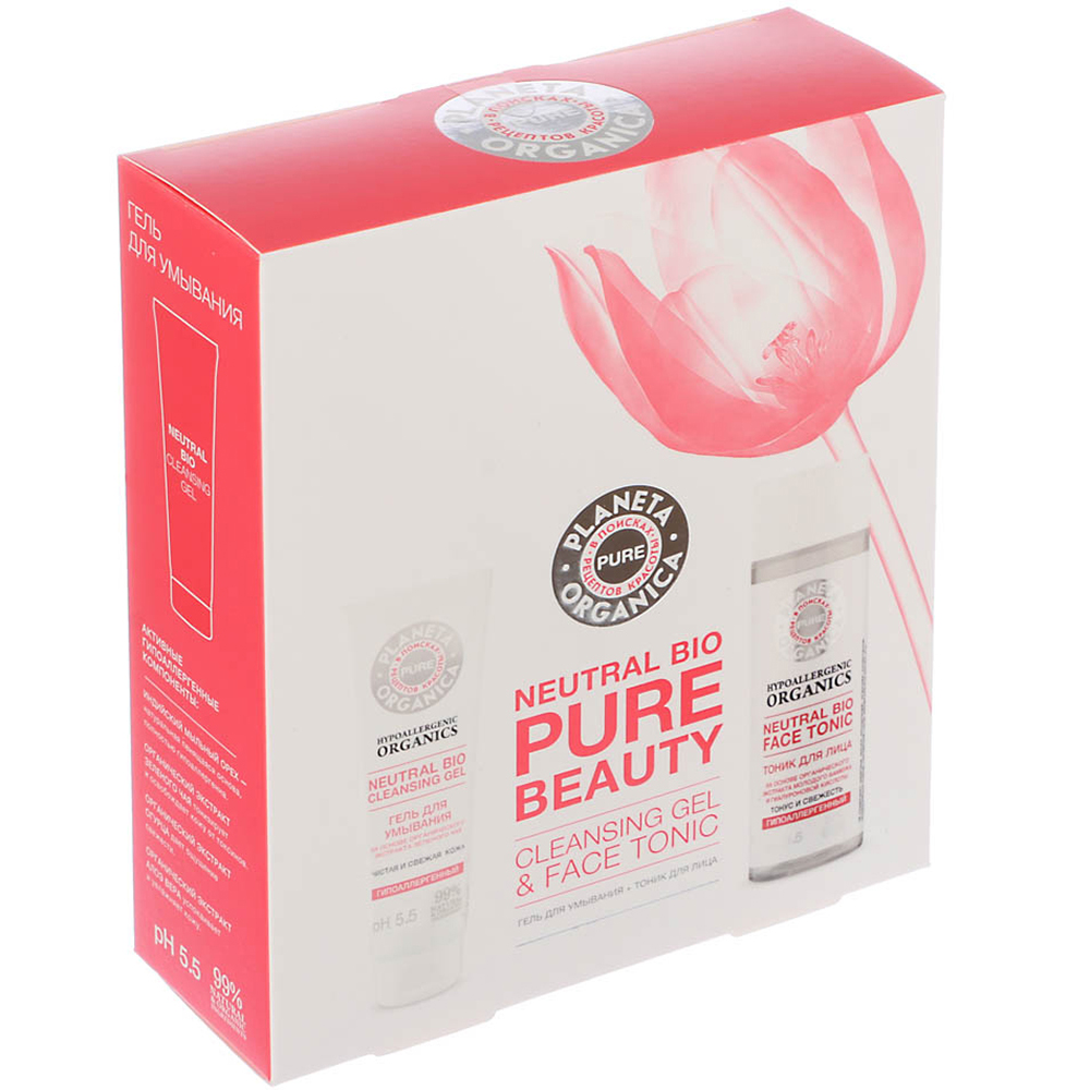 Подарочный набор женский PLANETA ORGANICA Pure Beauty, гель для умывания,100мл+тоник для лица,200мл - #3
