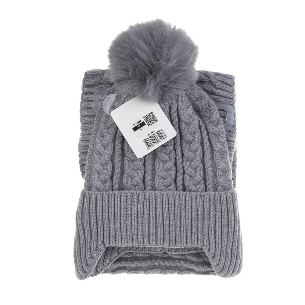 GALANTE Комплект 2 пр.: шапка р.50, шарф-снуд 17х21см, 100% акрил, цвета в ас-те, ОЗ25-23 - #7