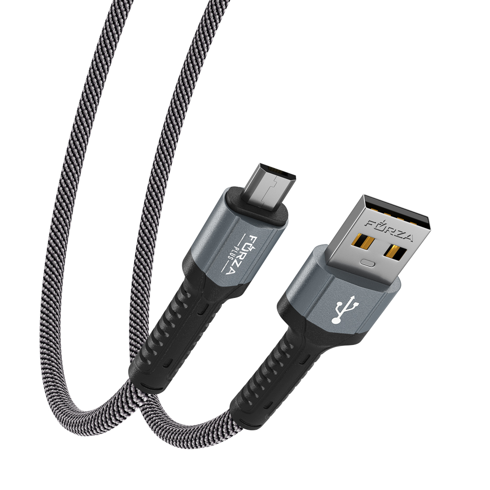 FORZA Кабель для зарядки Вернисаж microUSB, 1м, Быстрая зарядка 2.4А, 12W, тканевый , 3 цвета - #8