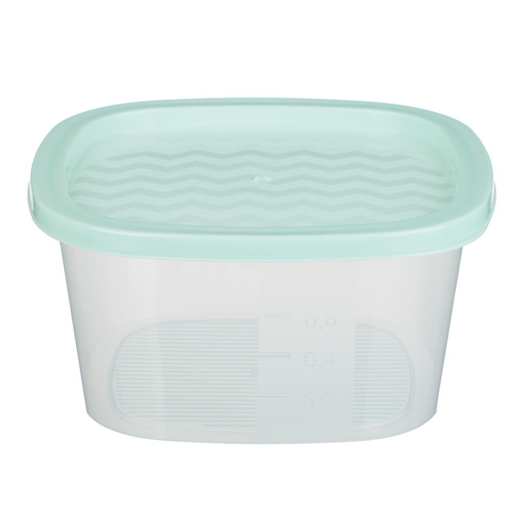 Набор квадратных контейнеров пищевых 3шт (0,9л; 1,55л; 2,65л), пластик - #6