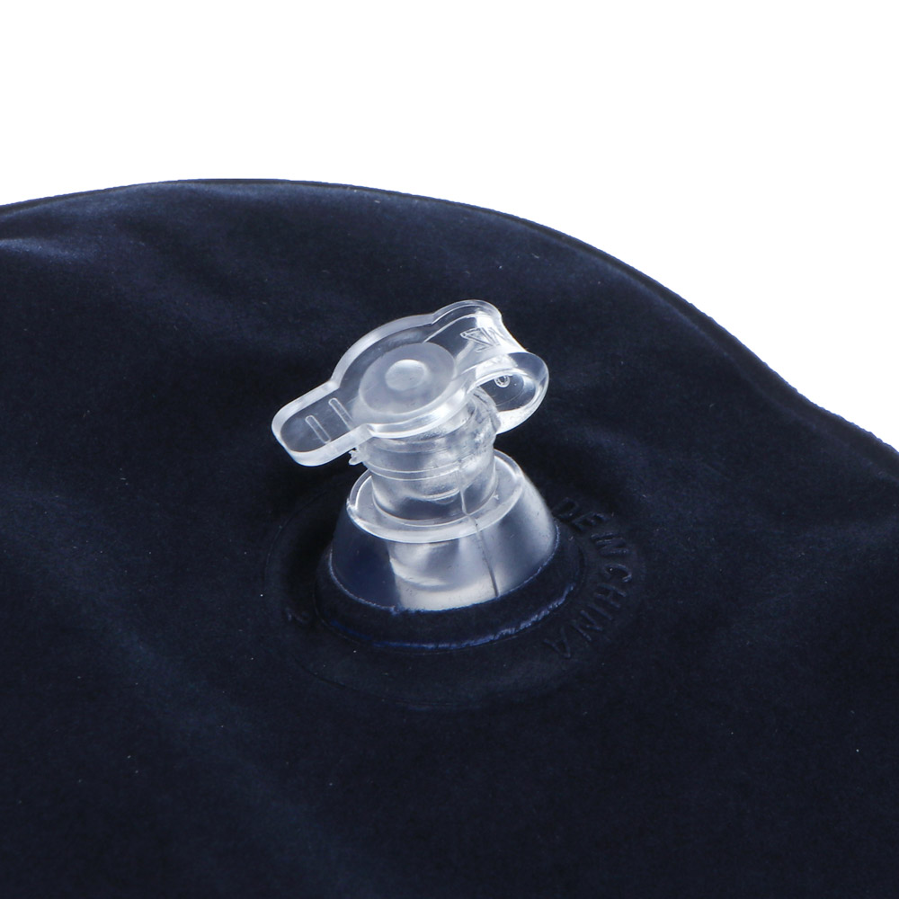 Подушка дорожная надувная тм BY SPORT, 38x25см, ПВХ, черная - #2