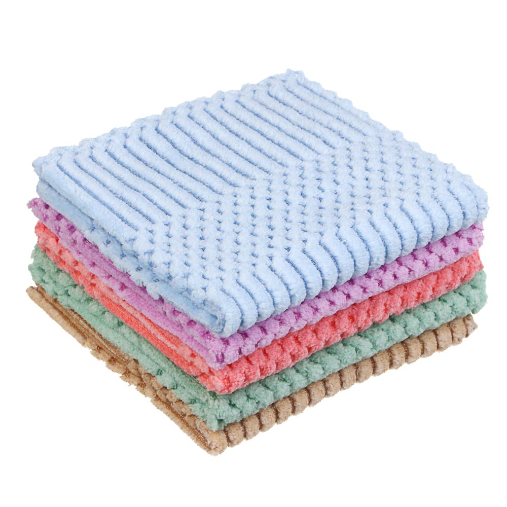 Набор салфеток 5 шт тм VETTA, 30х30 см, 210 г/кв.м., микс дизайнов, полиэстер - #2