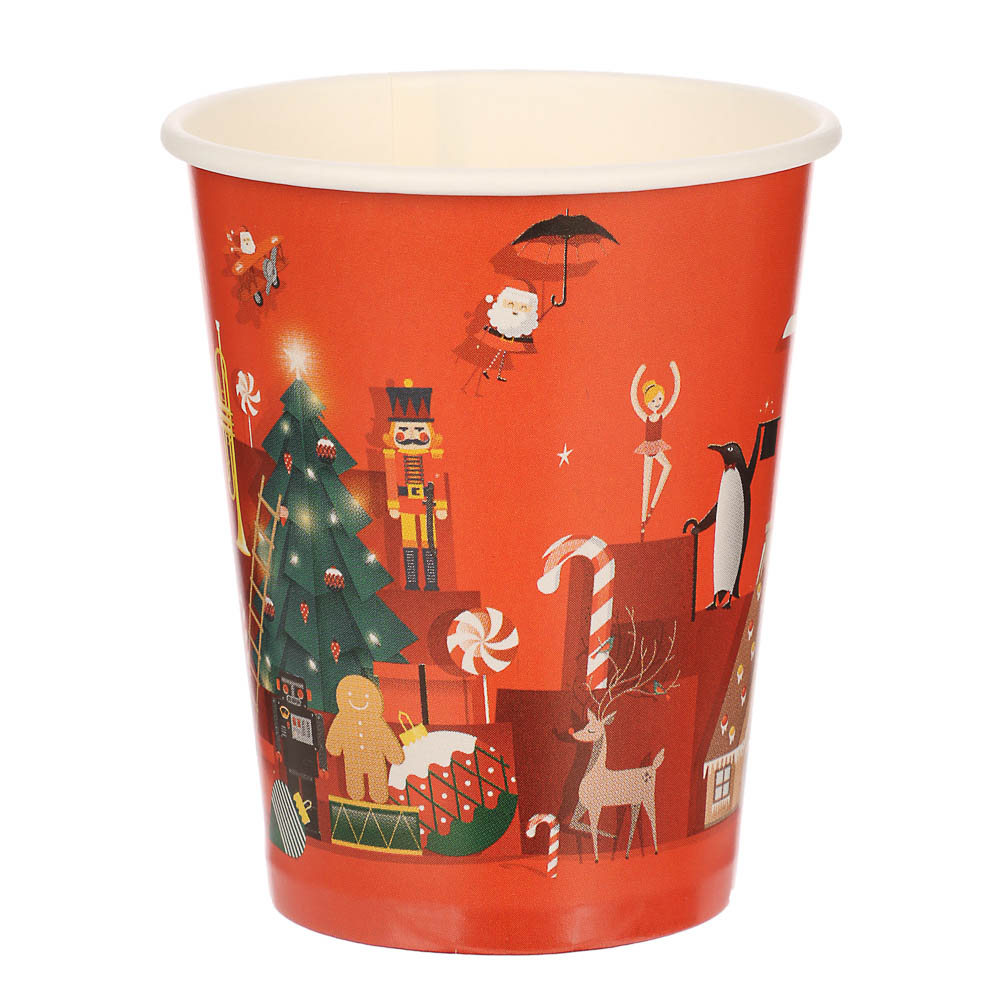 Набор бумажных стаканов Рождественская сказка, 6 шт*250 мл - #2