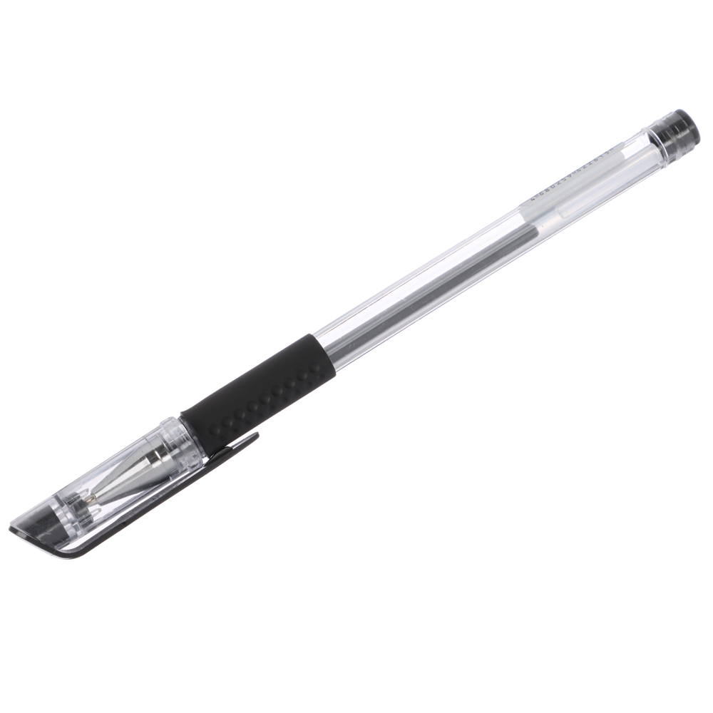 Ручка гелевая ClipStudio с резиновым держателем 0,5мм, черная - #1