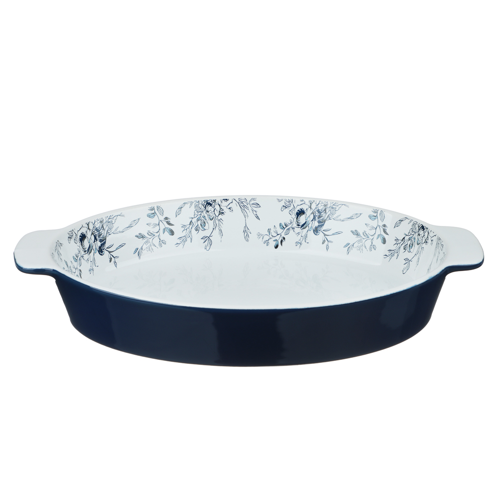 Форма для запекания и сервировки овальная 31х20,5х5см тм MILLIMI цветы, керамика - #4