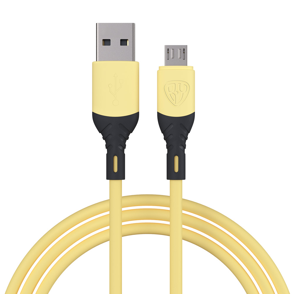 BY Кабель для зарядки Карнавал Micro USB, 1м, 2,4А, желтый - #1