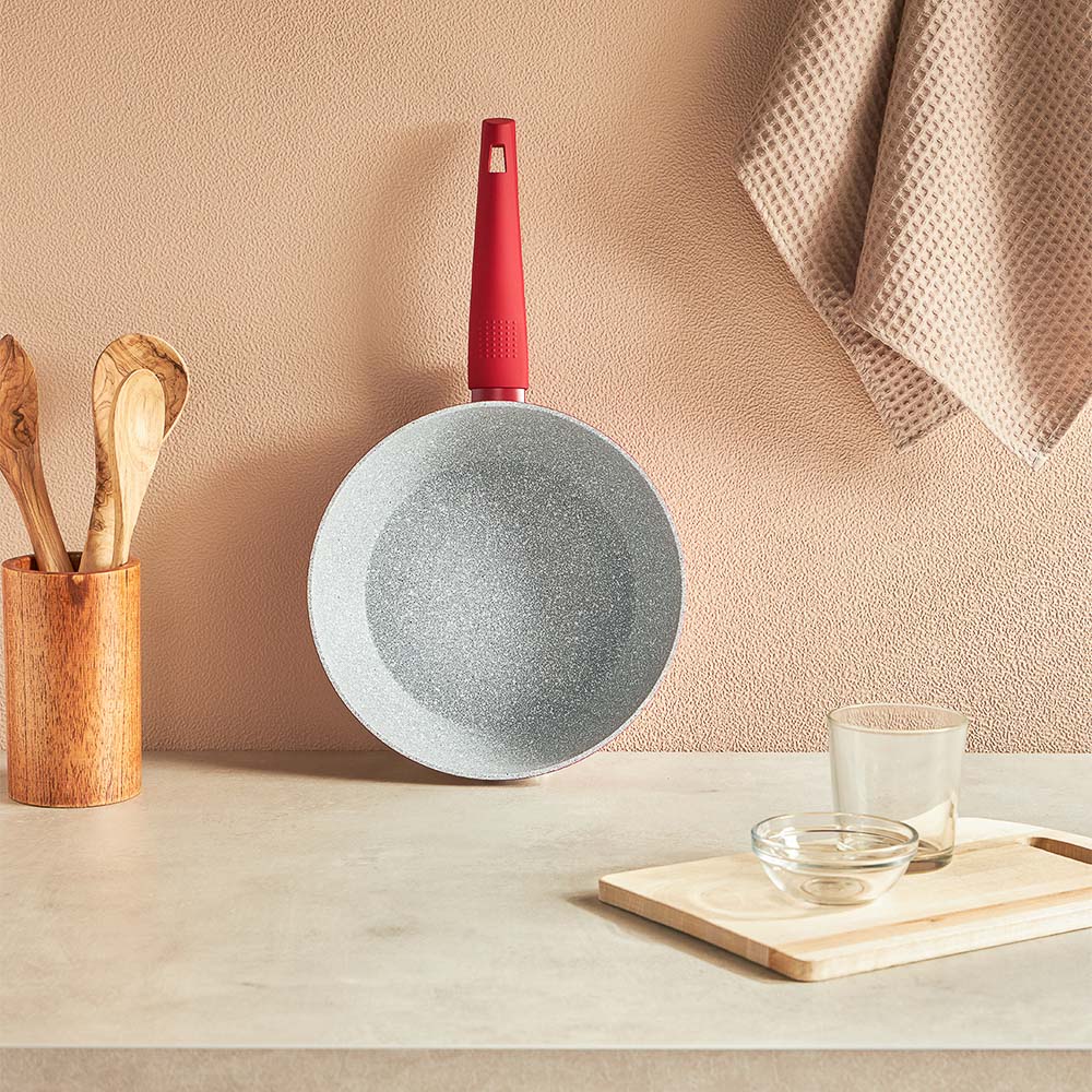 SATOSHI Верден Сотейник литой d=24см, антипригарное покрытие мрамор, индукция - #11