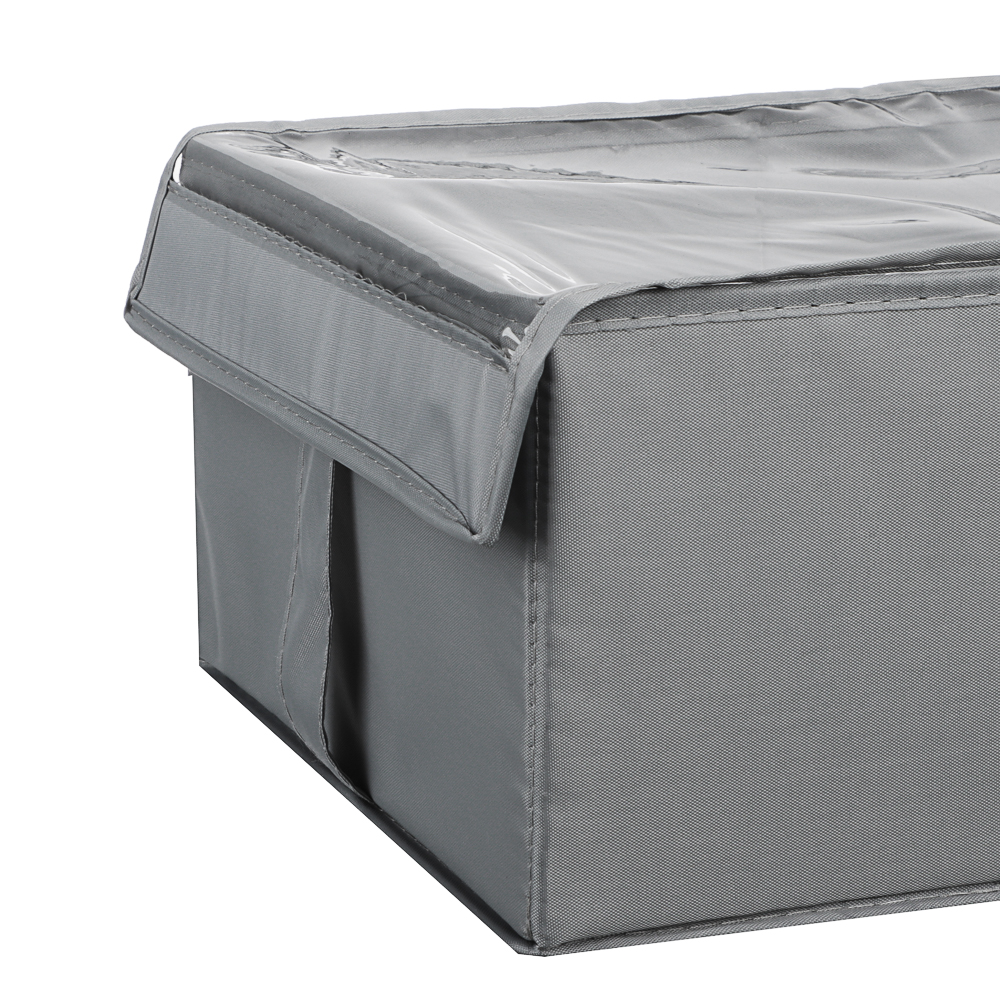 VETTA Короб с крышкой, с прозрачным окном, 25х35х15см, Швеция, полиэстер, серый - #3