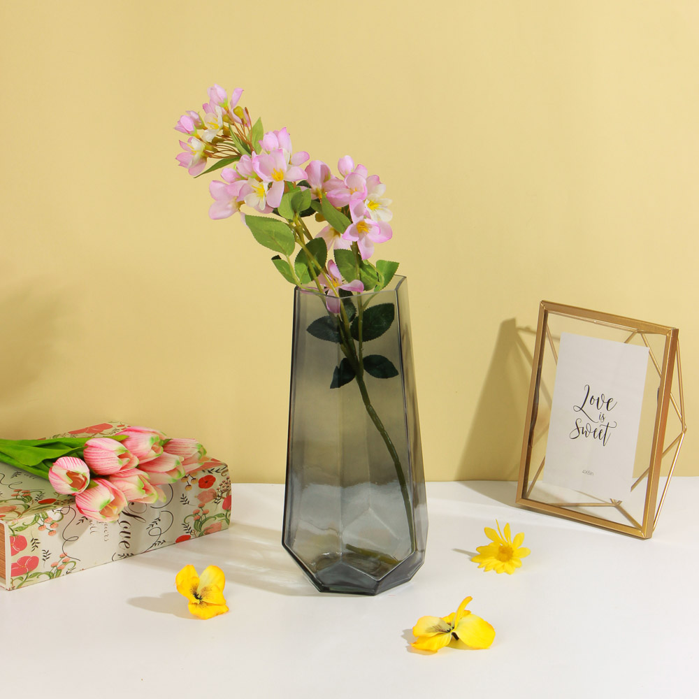 Ваза стеклянная, декоративная "Графит", 30см - #1