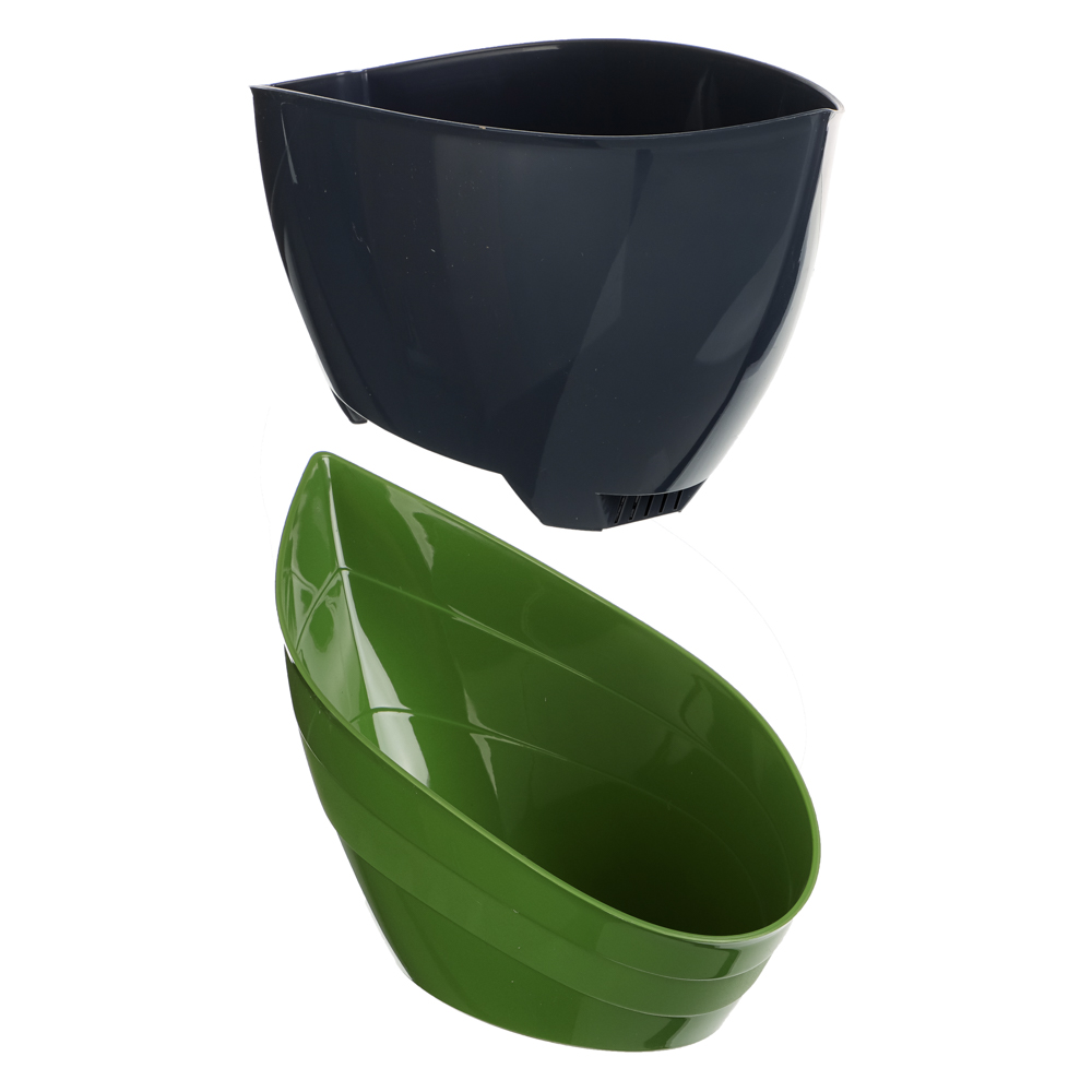 Кашпо "Гармония" 1,5л, полипропилен, оливковый/антрацит - #2