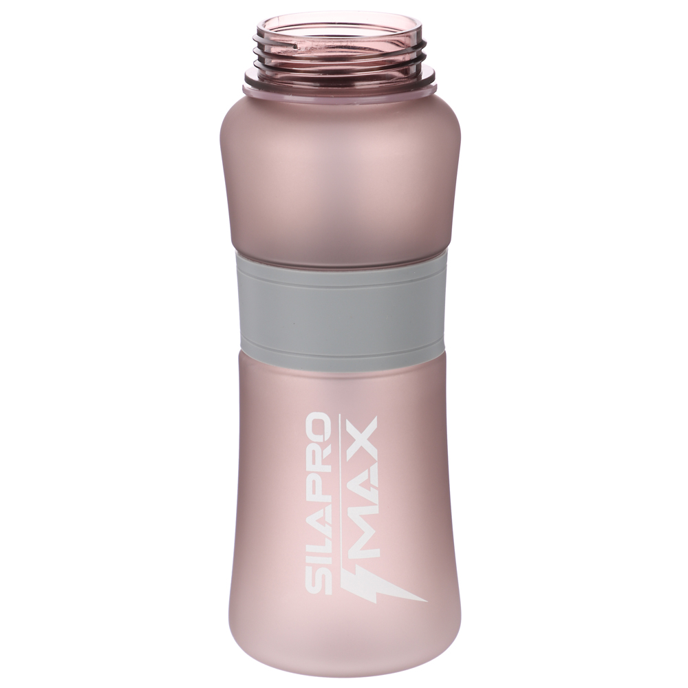 SILAPRO MAX Бутылка спортивная с замком, ELDERBERRY-ULTIMATE GREY, 600мл, РС, силикон - #10