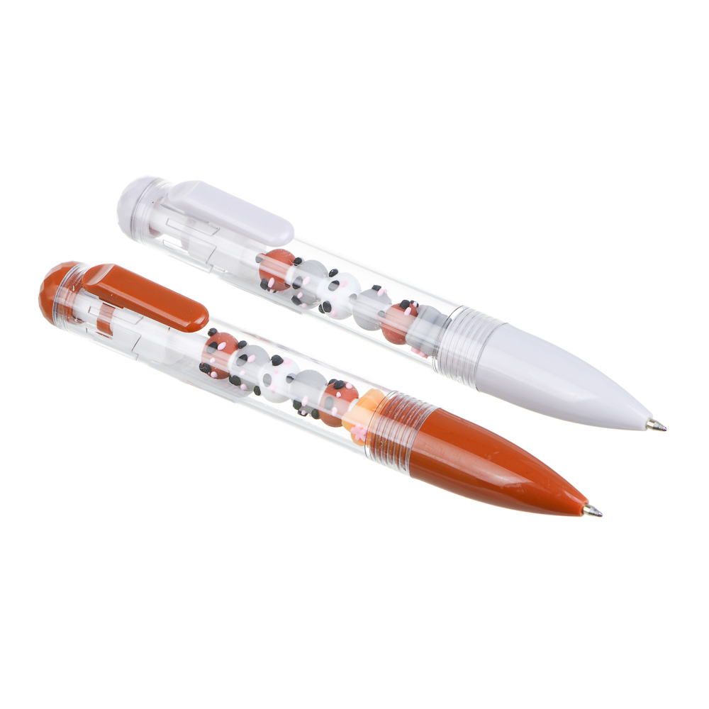 Ручка шариковая синяя, "Мишки на палочке", антистресс, чернила на масляной основе, 2 дизайна - #1