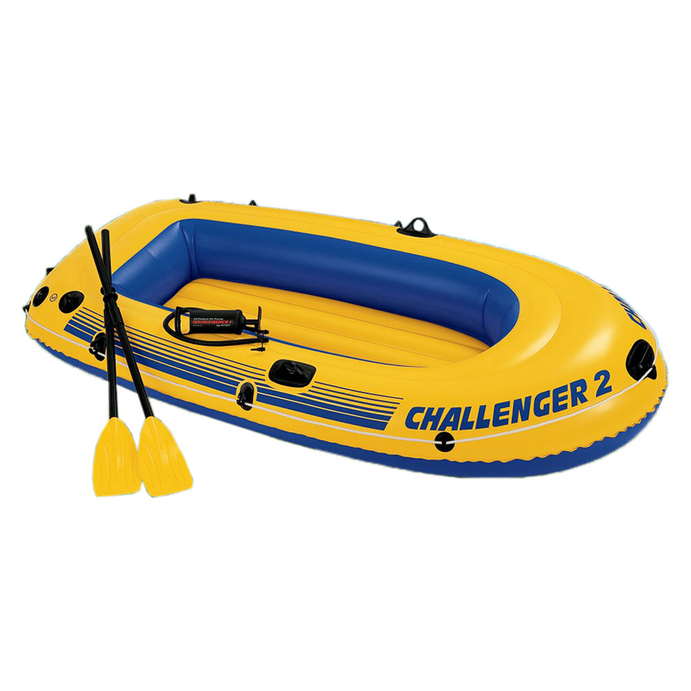 INTEX Лодка надувная Challenger 2 Set 3 камеры, 236x114x41см, до 200 кг весла/насос, 68367NP - #1