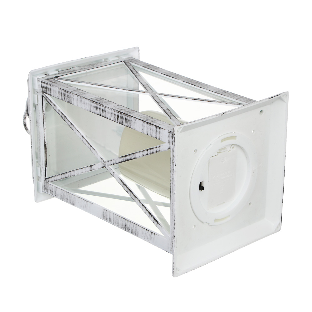 Светильник декоративный LED в виде фонаря тм СНОУ БУМ, 14x14x30,5 см, PP, стекло, 3xAAA - #5