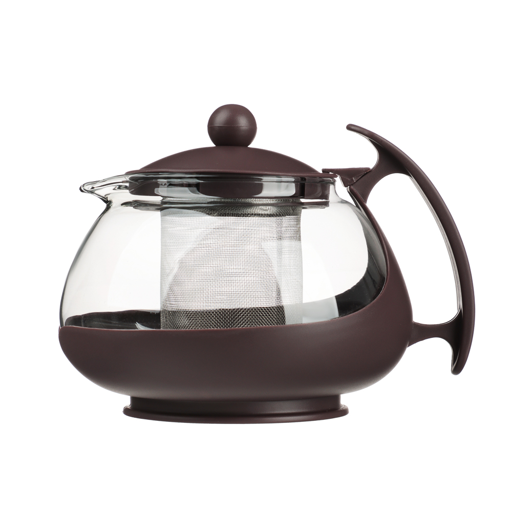 VETTA Чайник заварочный 750мл, овальный, ситечко из нержавеющей стали, стекло, полипропилен - #1