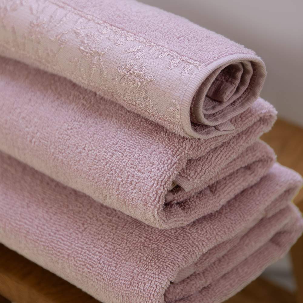 PROVANCE Шарли Комплект полотенец махровых, 100% хлопок, 30х50, 50х90, 70х130, 430г/м, розовый - #3