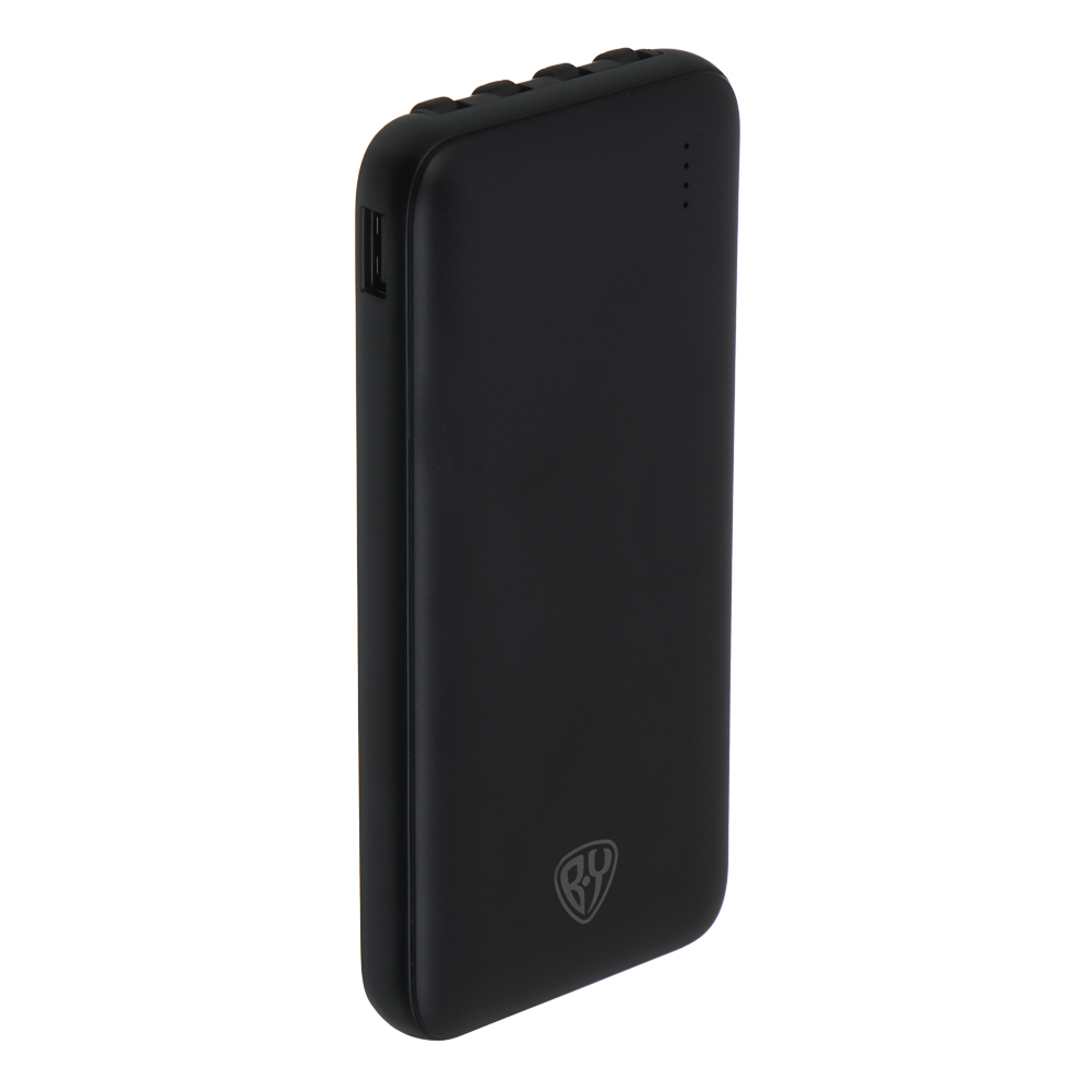 Аккумулятор мобильный BY 10000мАч, встроенные кабели, 10W, 2A, пластик, черный - #1