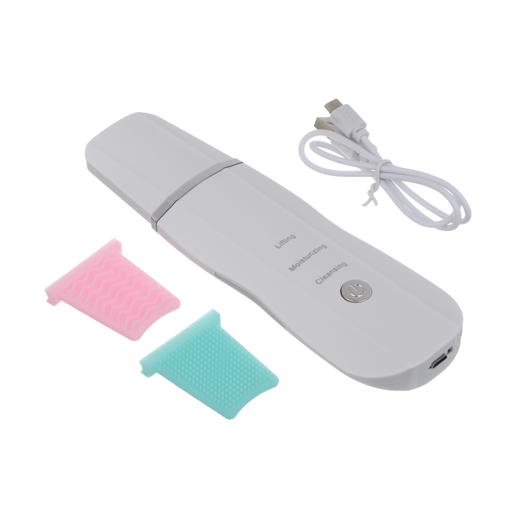 LEBEN Аппарат для массажа и чистки лица, 3 режима, 2 насадки, 200мАч, белый - #11