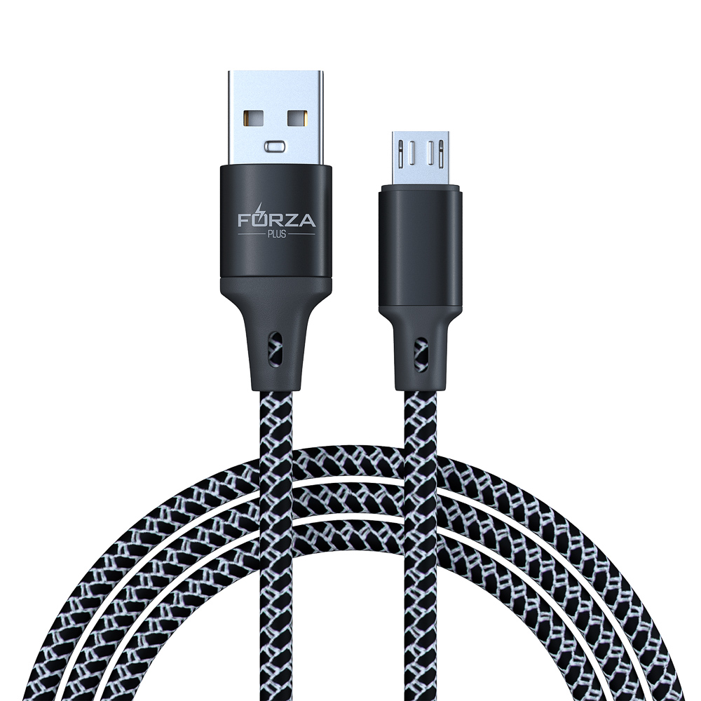 FORZA Кабель для зарядки Футбол Micro USB, 1м, 2А, стикеры в комплекте, 2 цвета, пакет - #6