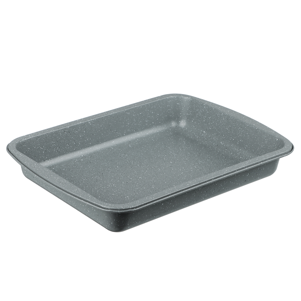 SATOSHI Буко Противень глубокий, 36,5х27х5,5см, угл.сталь, антипригарное покрытие "Мрамор" - #1