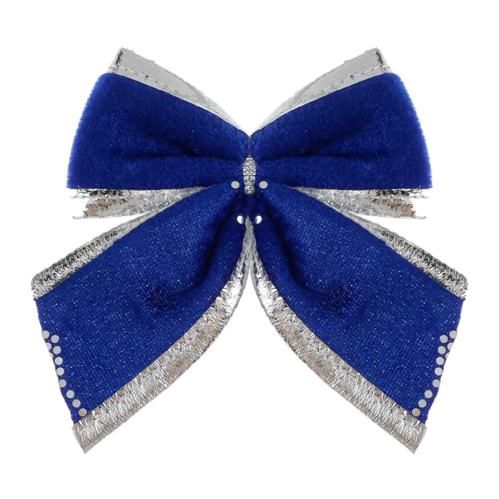 СНОУ БУМ Набор бантов 10x12 см, 4 шт, полиэстер, синий - #2