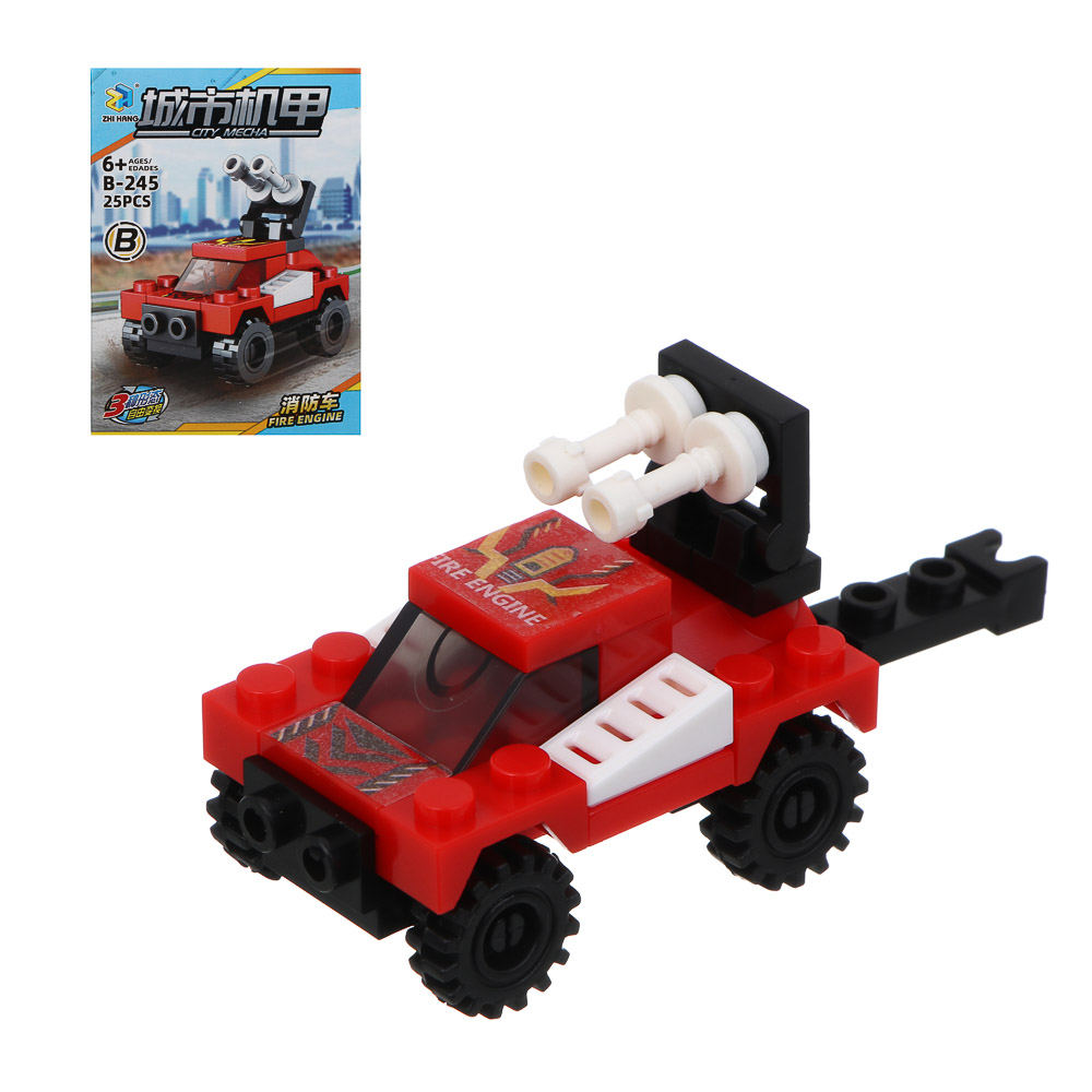 ИГРОЛЕНД Конструктор "Городские машинки" 8 в 1, 8х3,5х11 см, ABS, 6 видов - #1