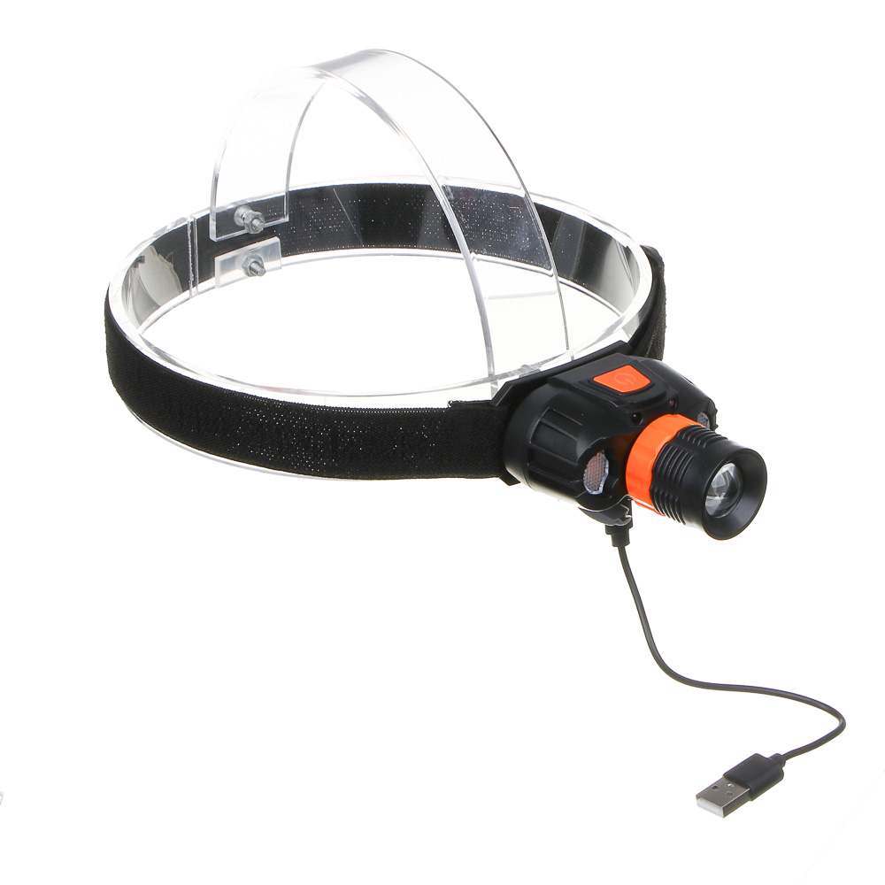 ЕРМАК Фонарь налобный, LED+COB, 6 режимов, 800мАч, Type-C, 73х70х36 мм, пластик, красный свет - #6