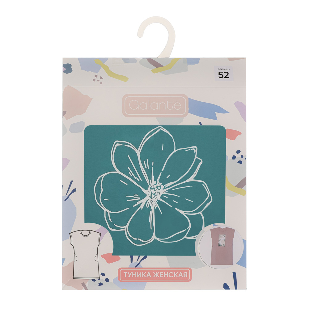 Туника женская с принтом, р. 48-54, 100% хлопок - #5