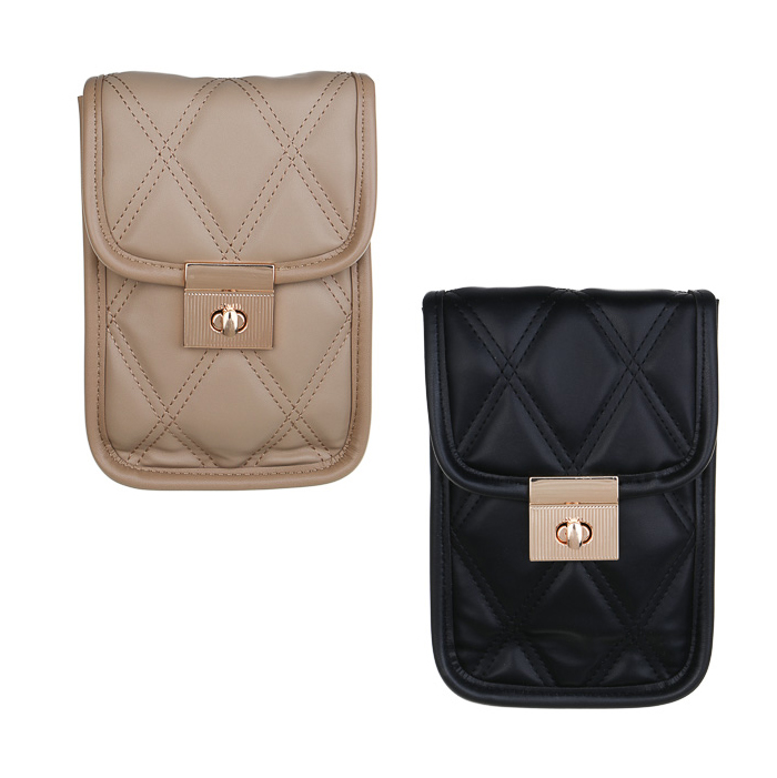 ЮL Кватра Сумка кроссбоди стеганная на длинном ремне, ПУ, 19х13х4см, 2 цвета, КЖС24-21 - #1