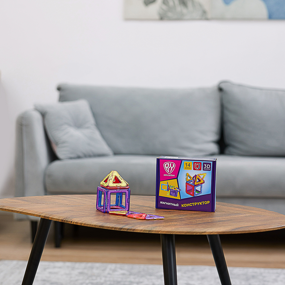 BY Education Конструктор магнитный "Мои первые магниты", 14 деталей, PS ,ABS, 16,5х14,5х6,5см - #5