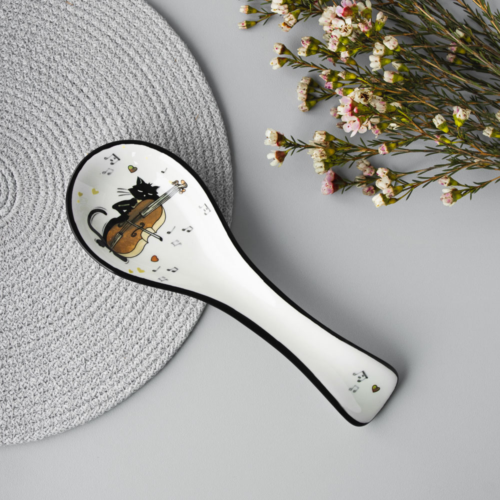 MILLIMI Котейка Подставка для ложки, 22x7x2,5см, керамика - #11