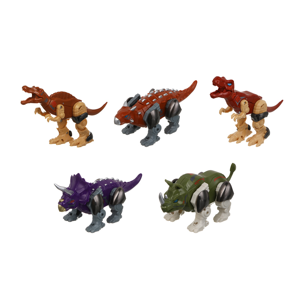 ИГРОЛЕНД Робот трансформирующийся "Динобот", ABS, металл, 5 дизайнов, 18х8х14 см - #3