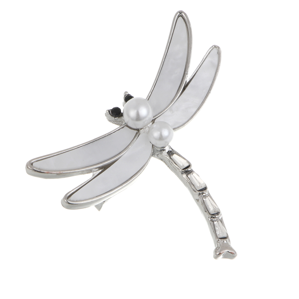Брошь стрекоза, 4x4,5см, сплав, БЖ25-22 - #1